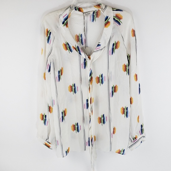 **Store CLOSING SALE** The Tie Front Blouse Follow The Rainbow Top - Picture 4 of 7